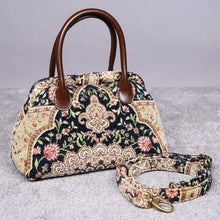 Load image into Gallery viewer, Carpet Handbag&lt;br&gt;Oriental Navy
