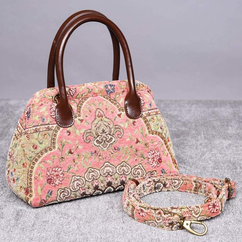 Carpet Handbag Oriental Pink