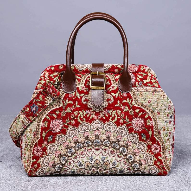 Carpet Purse Oriental Wine