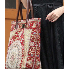 Load image into Gallery viewer, Carpet Tote&lt;br&gt;Oriental Wine
