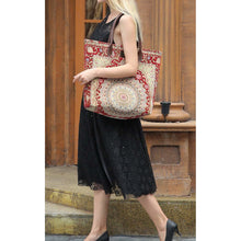 Load image into Gallery viewer, Carpet Tote&lt;br&gt;Oriental Wine
