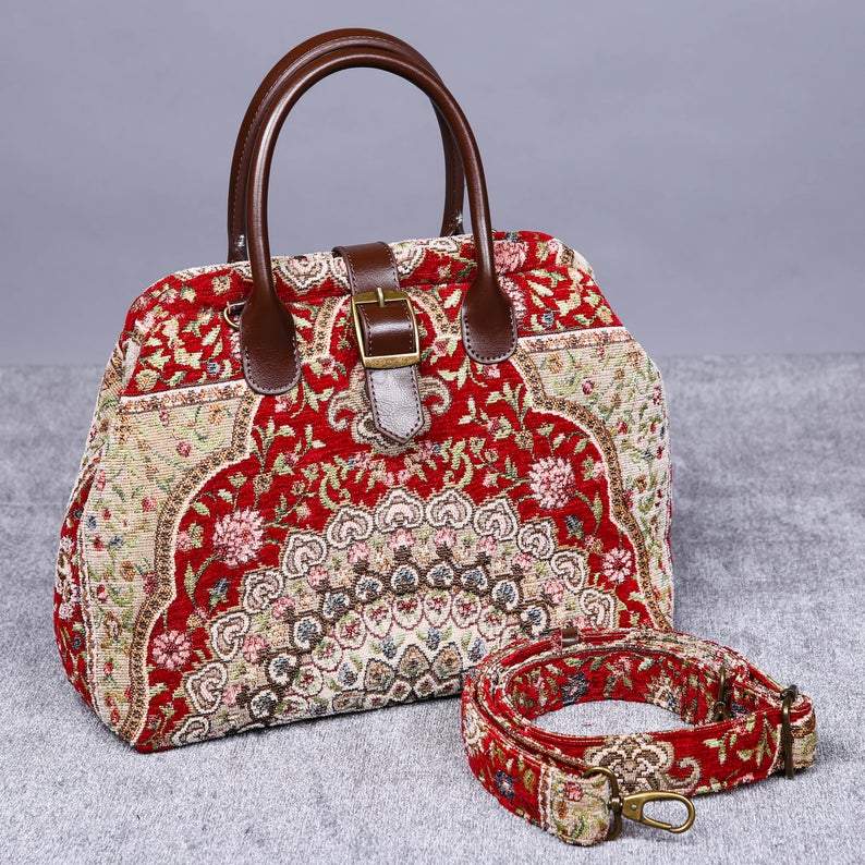 Carpet Purse Oriental Wine