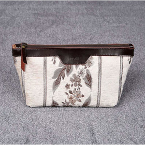 Carpet Makeup Bag<br>Victorian Stripes Cream