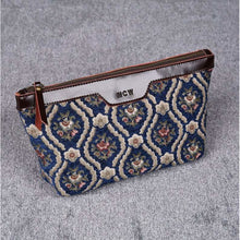 Load image into Gallery viewer, Carpet Makeup Bag&lt;br&gt;Traditional Blue
