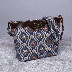 Carpet Crossbody Bag<br>Traditional Blue