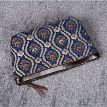 Load image into Gallery viewer, Carpet Makeup Bag&lt;br&gt;Traditional Blue
