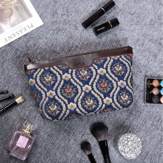 Carpet Makeup Bag<br>Traditional Blue