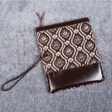 Load image into Gallery viewer, Carpet Clutch &amp; Wristlet&lt;br&gt;Traditional Coffee
