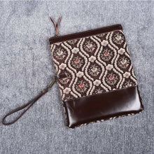 Load image into Gallery viewer, Carpet Clutch &amp; Wristlet&lt;br&gt;Traditional Coffee
