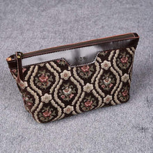 Load image into Gallery viewer, Carpet Makeup Bag&lt;br&gt;Traditional Coffee
