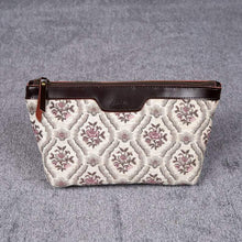 Load image into Gallery viewer, Carpet Makeup Bag&lt;br&gt;Traditional Cream
