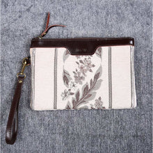 Load image into Gallery viewer, Carpet Clutch &amp; Wristlet&lt;br&gt;Victorian Stripes Cream
